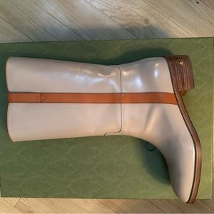 Gucci Brushed Calf Leather Boots - New